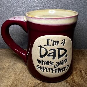 Burton & BURTON I’m A Dad. What’s Your Superpower? Cranberry Color Mug 16 oz.
